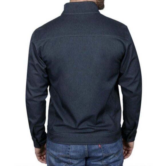 Kirkland Signature Men's Medium 3-Layer Water Resistance Jacket Dark Blue Zip Up - Picture 3 of 11